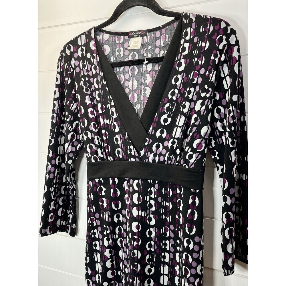 Cocomo Y2K Womens Fairy Grunge Babydoll V Neck Purple/Black LargeP DEADSTOCK